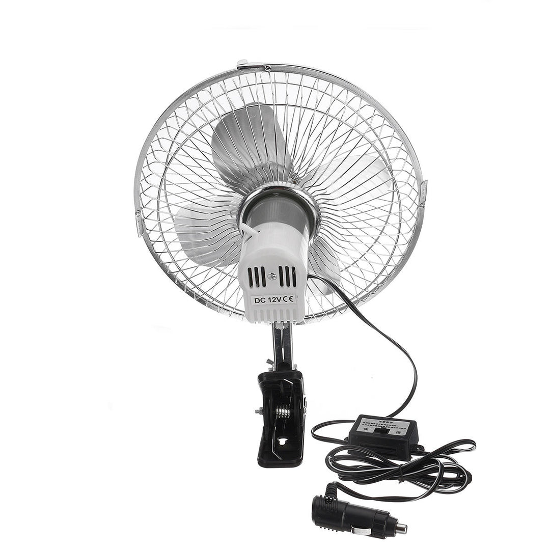 2 In 1 12V Car Clip-on Fan Mini 2 Speed Cooler Low Noise Car Air Conditioner Desk Fan Image 5