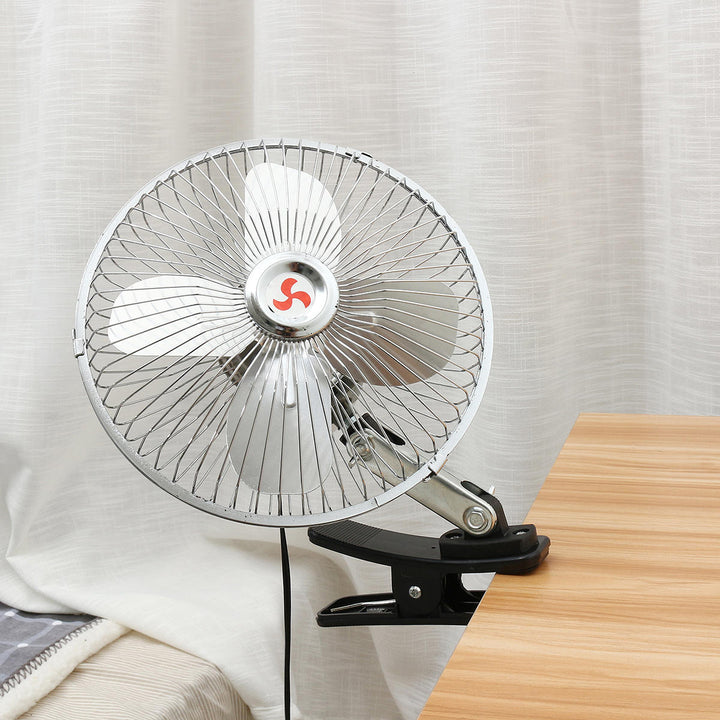 2 In 1 12V Car Clip-on Fan Mini 2 Speed Cooler Low Noise Car Air Conditioner Desk Fan Image 8