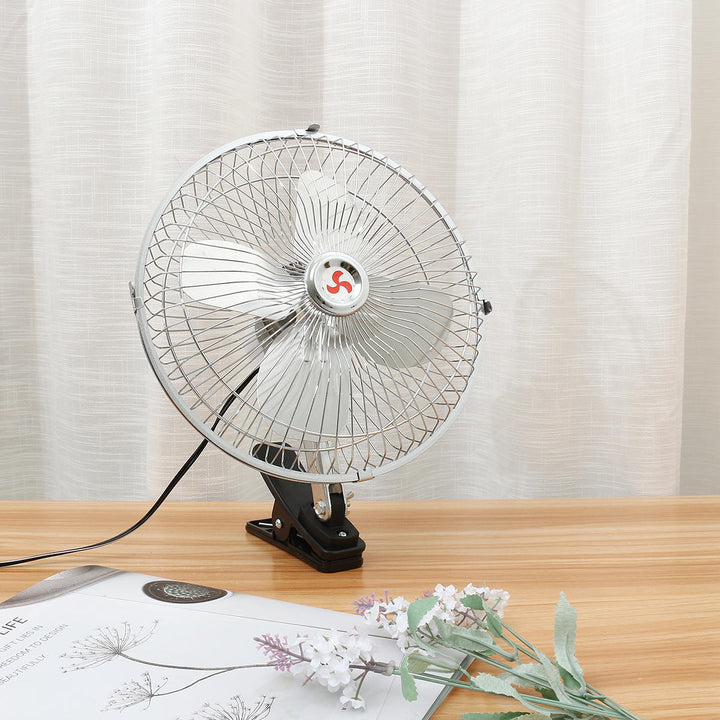 2 In 1 12V Car Clip-on Fan Mini 2 Speed Cooler Low Noise Car Air Conditioner Desk Fan Image 9