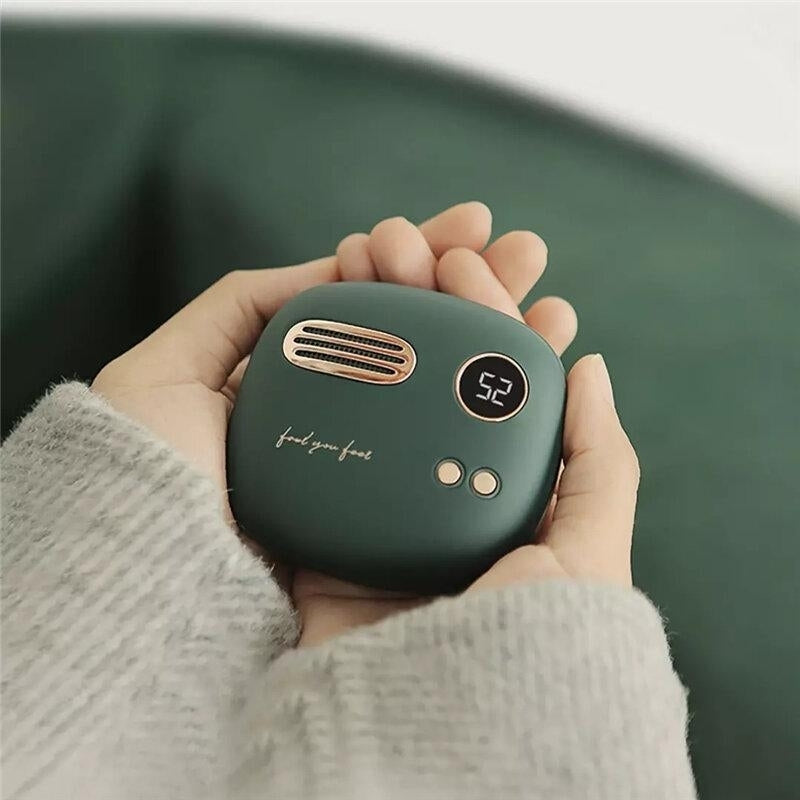 2 in 1 Hand Warmer Mini Mobile Power Bank USB Rechargeable 5000mAh Long Battery Life Electric Warming Treasure Image 2