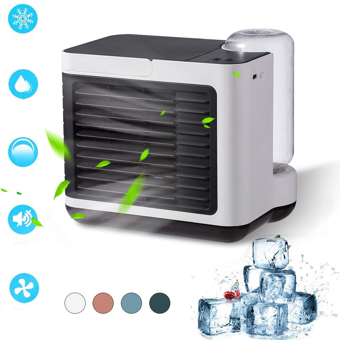 2000mAh USB Fan Portable Negative Ion Air Conditioning Fan Desktop Air Cooler Small Water Cooling Fan with 3 Wind Speeds Image 2