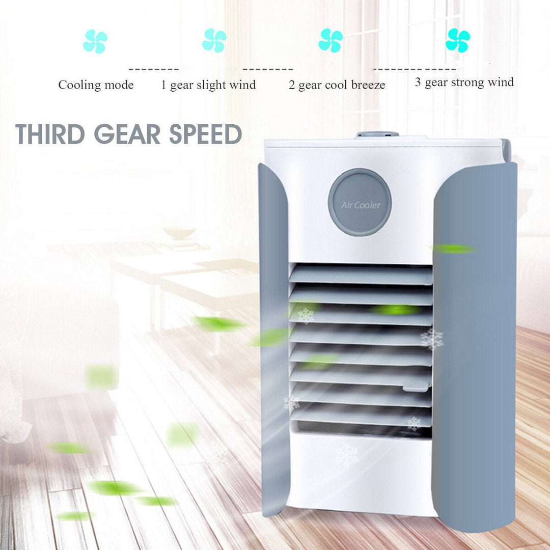 3 Gear Mini Air Conditioning Fan Spray Humidification Portable Summer Table Fan Image 5