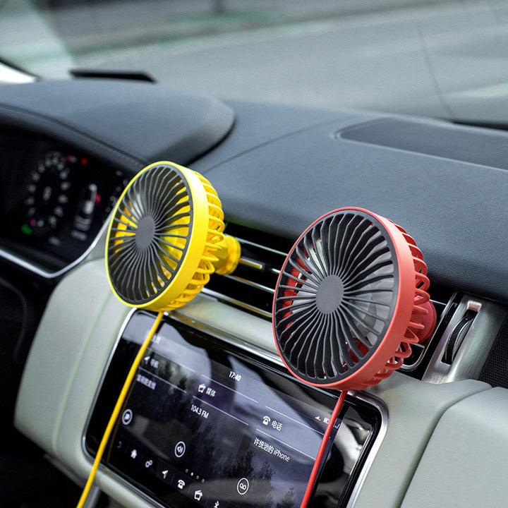 3 Gears USB Electric Car Fan Low Noise Portable 360 Rotating Cooling Fan For Home Office Image 3