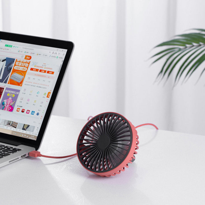 3 Gears USB Electric Car Fan Low Noise Portable 360 Rotating Cooling Fan For Home Office Image 9