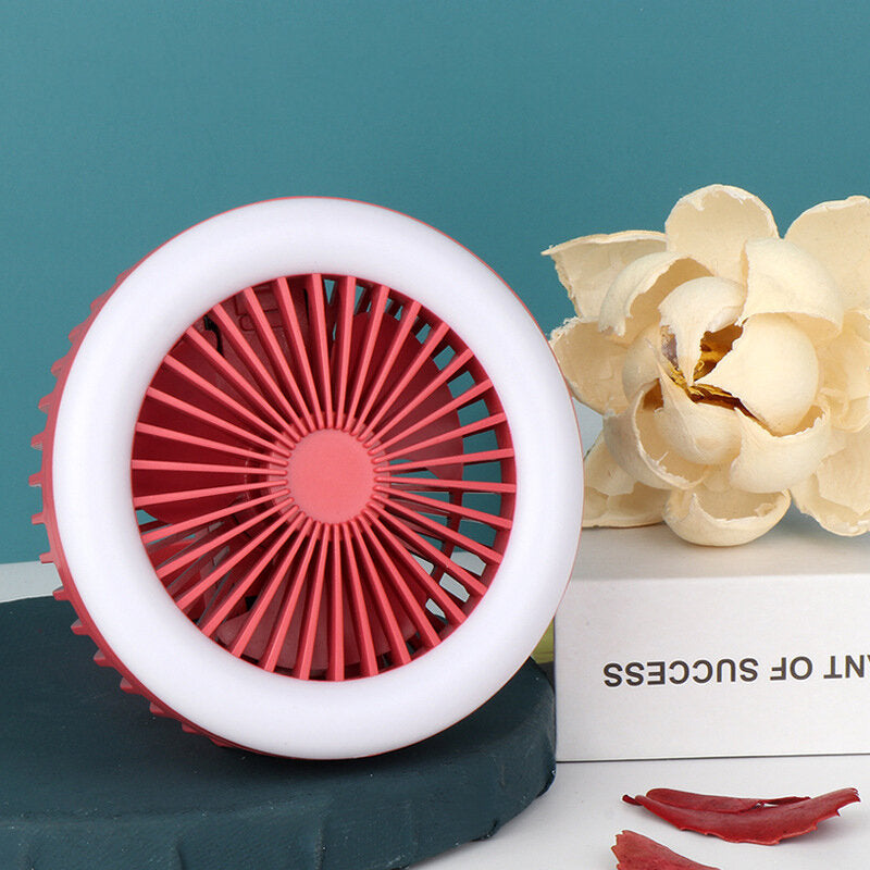 3 In 1 Neck Hanging Fan 1200mAh USB Rechargeable 3 Modes Mini Desk Random Color Fan Handheld Fan Camping Travel Image 8