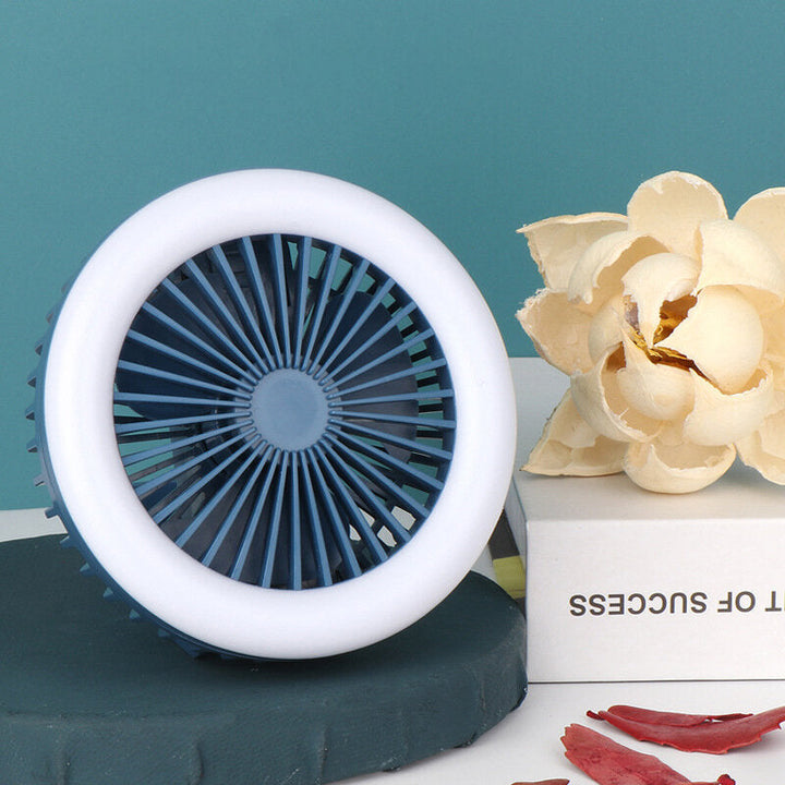 3 In 1 Neck Hanging Fan 1200mAh USB Rechargeable 3 Modes Mini Desk Random Color Fan Handheld Fan Camping Travel Image 9