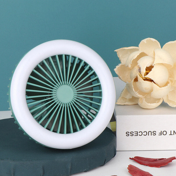 3 In 1 Neck Hanging Fan 1200mAh USB Rechargeable 3 Modes Mini Desk Random Color Fan Handheld Fan Camping Travel Image 10