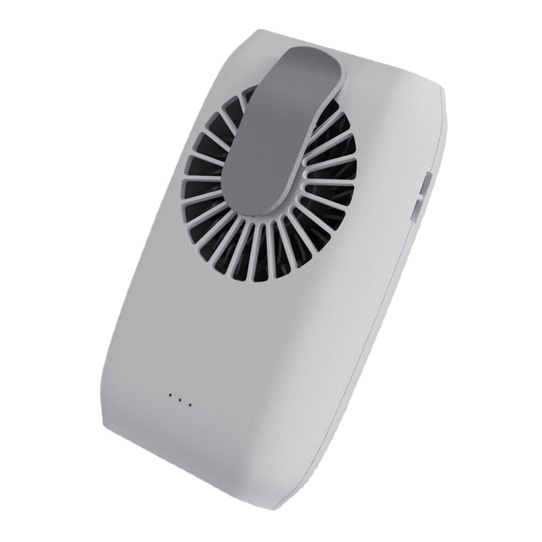 3 Speeds USB Rechargeable Portable Mini Fan Handheld Cooling Neck Waist Clip Silent Fan Image 1