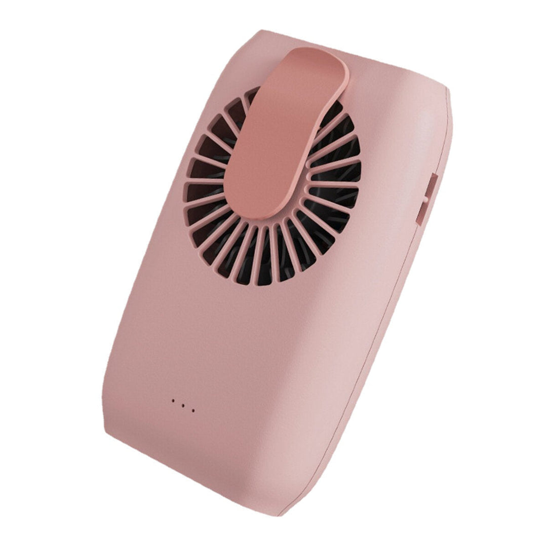 3 Speeds USB Rechargeable Portable Mini Fan Handheld Cooling Neck Waist Clip Silent Fan Image 6