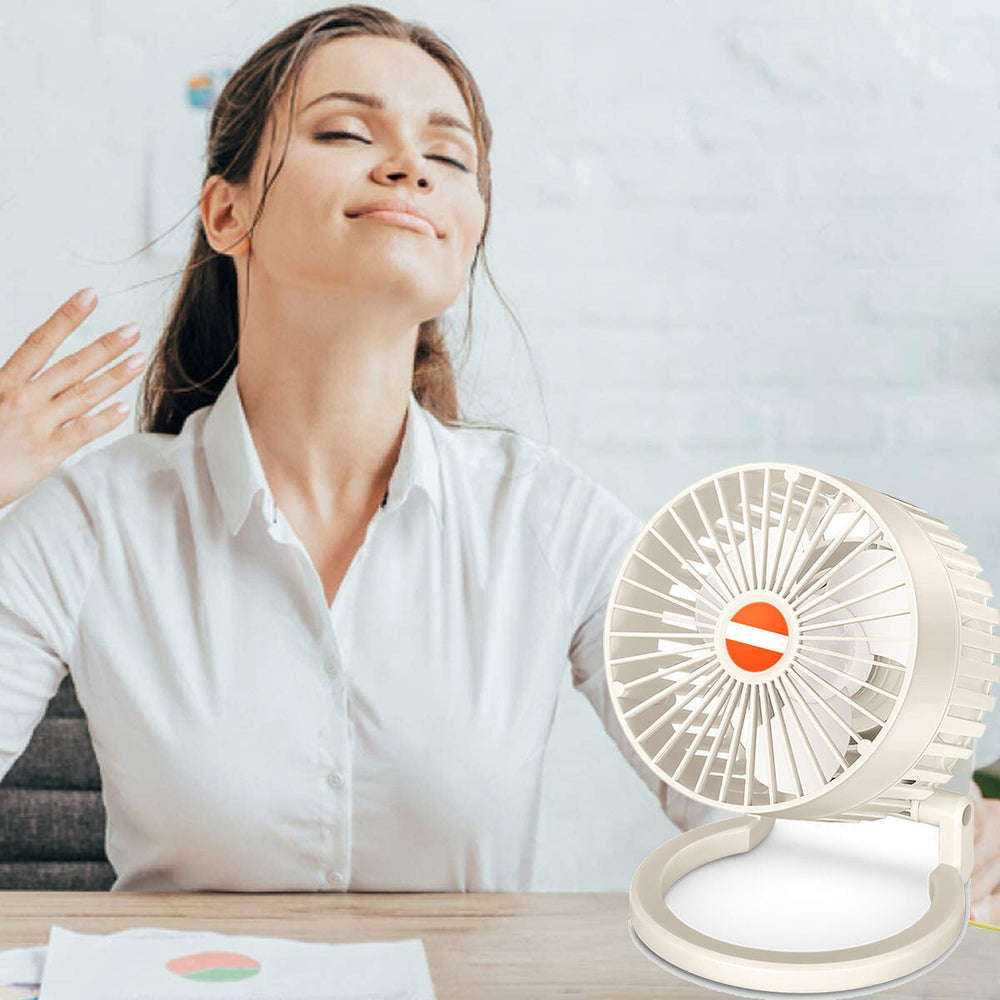 2.5W Mini Desktop Fan Multi-Function USB Charging Fan Low Noise for Student Dormitory Home Image 2