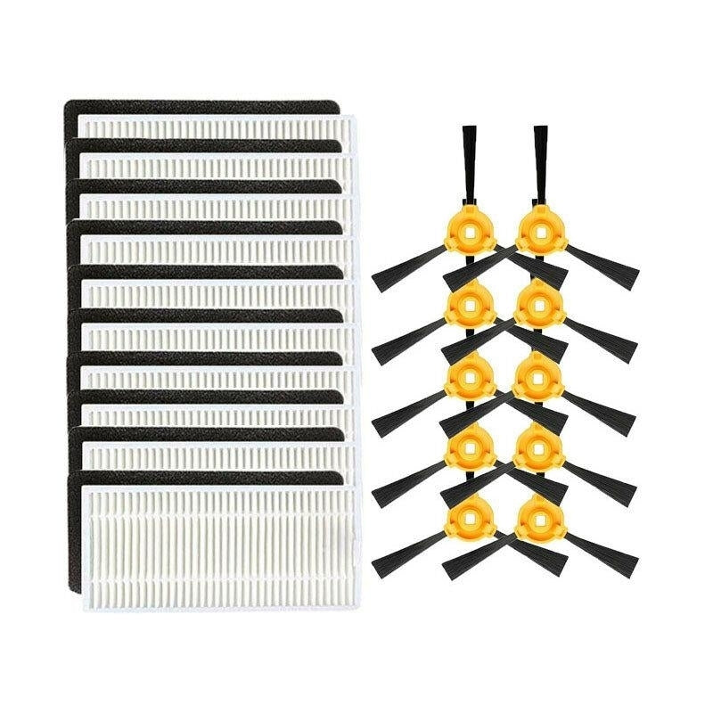 20pcs Replacements for Ecovacs Deebot N79 N79S Vacuum Cleaner Parts Accessories Side Brushes10 HEPA Filters10 Image 1