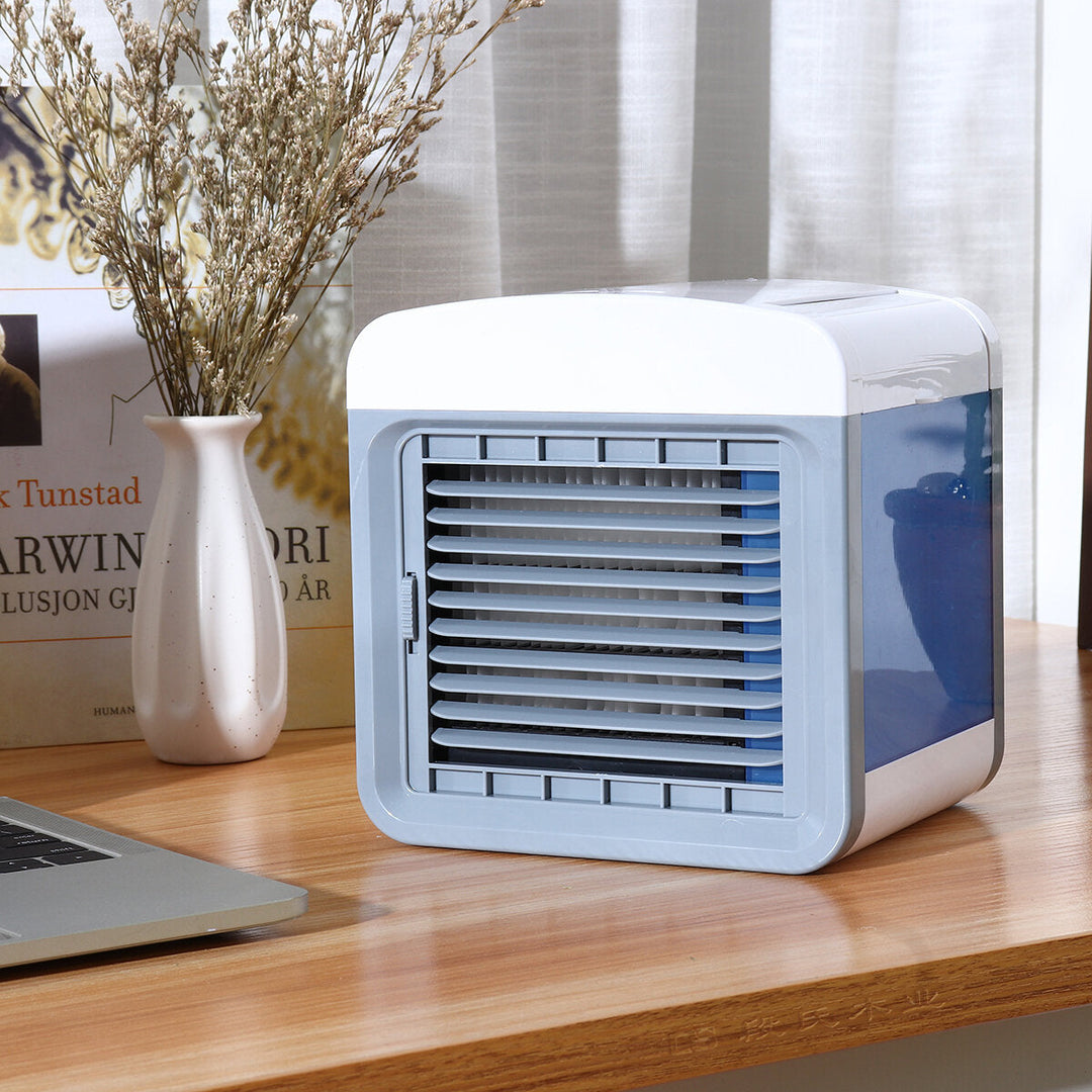 3 in 1 Portable USB Mini Air Conditioner Fan 3 Speeds Air Cooler Humidifier Cleaner Image 10