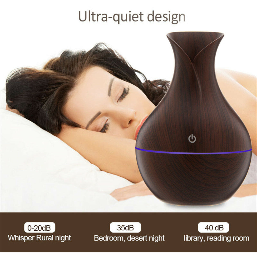 300ml Electric Ultrasonic Air Mist Humidifier Purifier Aroma Diffuser 7 Colors LED USB Charging for Bedroom Home Car Image 2