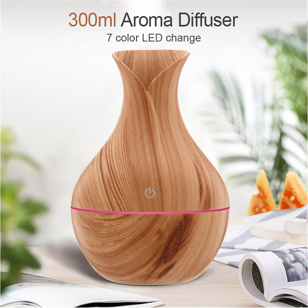 300ml Electric Ultrasonic Air Mist Humidifier Purifier Aroma Diffuser 7 Colors LED USB Charging for Bedroom Home Car Image 3