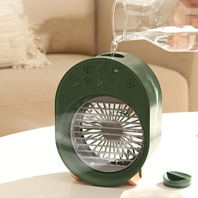 3W Portable Air Conditioning Fan Three-Speed Wind Mini Chiller Spray Fan Rechargeable USB Desktop Cooling Fan Image 4