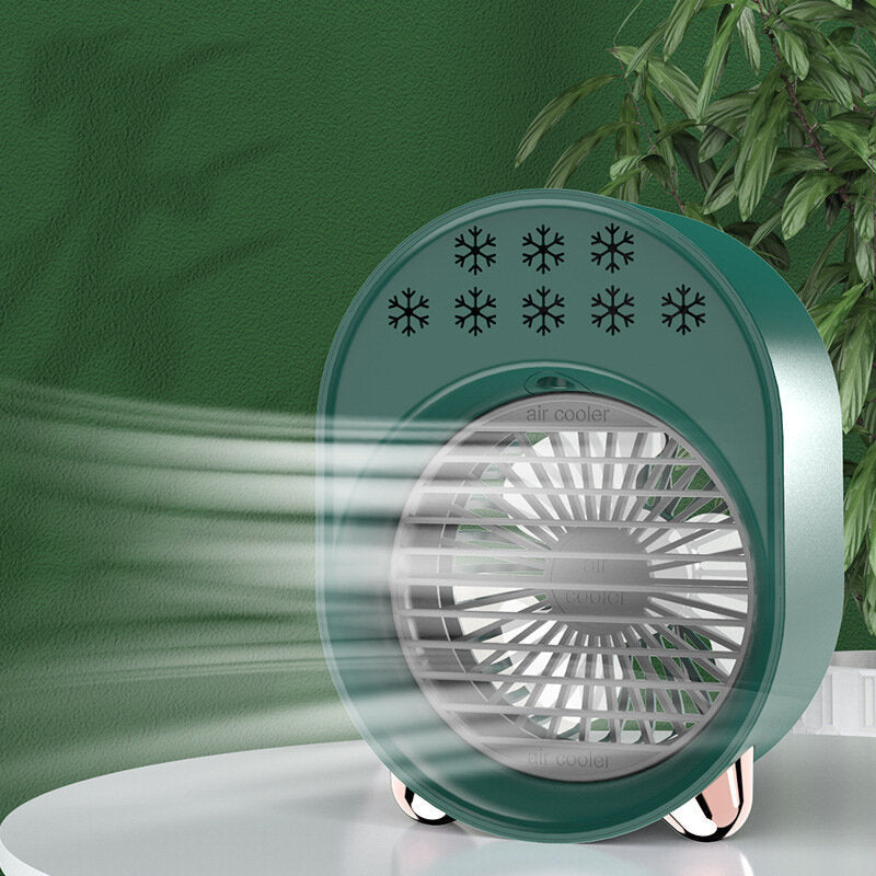 3W Portable Air Conditioning Fan Three-Speed Wind Mini Chiller Spray Fan Rechargeable USB Desktop Cooling Fan Image 5