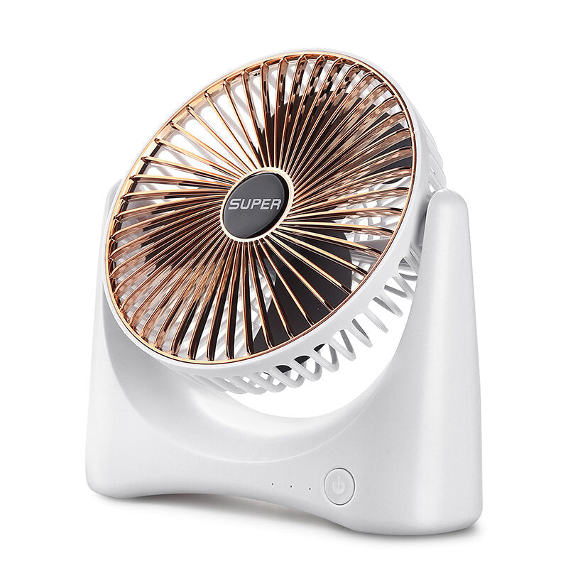 4.5W Portable USB Electric Fan 3 Gear Speed Three Blade Design 90 Adjustment Desktop Silent Fan Image 2