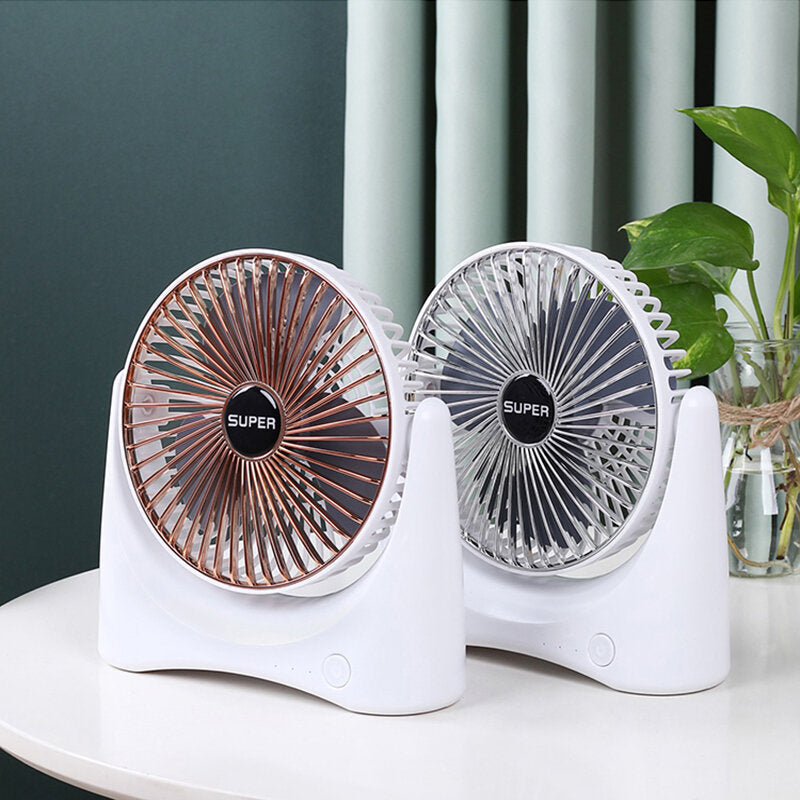 4.5W Portable USB Electric Fan 3 Gear Speed Three Blade Design 90 Adjustment Desktop Silent Fan Image 3