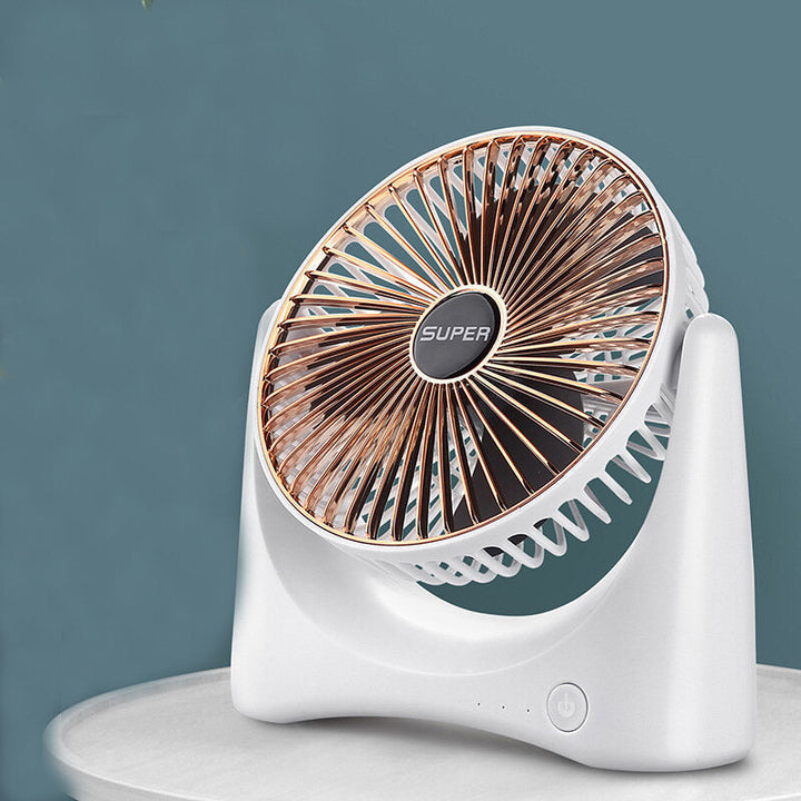 4.5W Portable USB Electric Fan 3 Gear Speed Three Blade Design 90 Adjustment Desktop Silent Fan Image 4