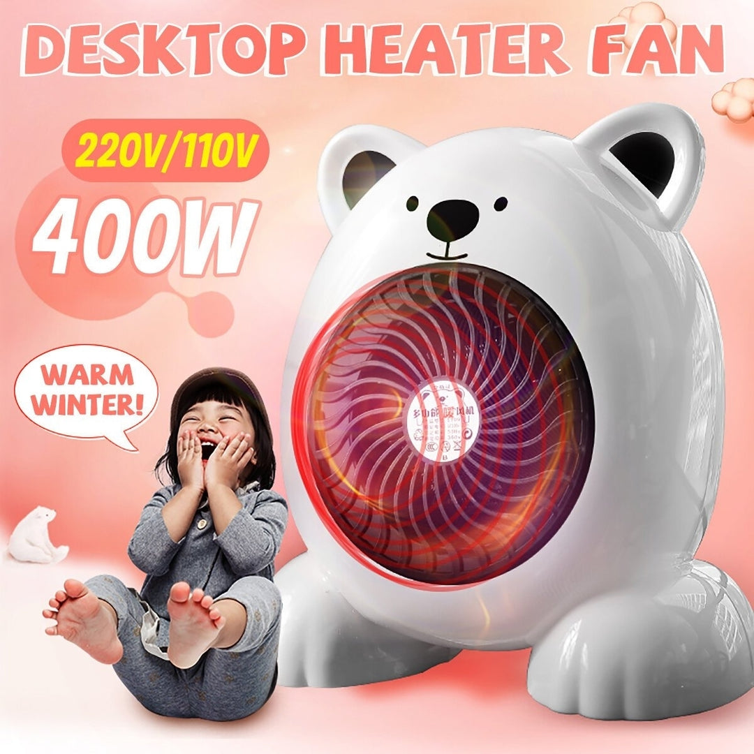 400W Mini Portable Desktop Cartoon Heater Fan Portable Radiator Hot Warmer for Home Office Image 6