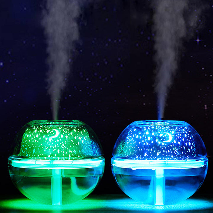 500ML 7 Color Crystal LED Light Projector Air Humidifier USB Essential Diffuser Aromatherapy Purifier Image 4