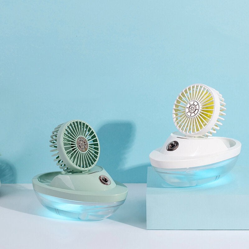 5V Ocean Wind Spray Fan Wireless Humidifier Fan 3 Gear Speed 90Adjustable Angle Portable USB Mini Desktop Air Cooling Image 5