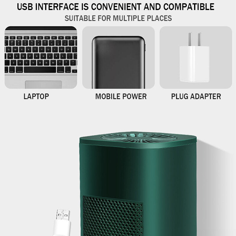 5W Portable USB Negative Ion Air Purifier Low Noise Removal of Formaldehyde PM2.5 for Home Office Car Image 6