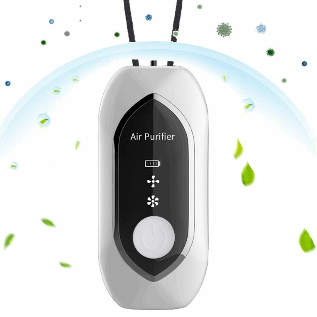 5V Wearable Air Purifier Necklace Portable Anion Ionizer Generator USB Charging Image 7