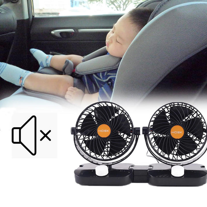 6 Inch 5 Blades GM Big Truck Car Fan Single Double Shaking Head Non-USB Electric Fan Wind Cooler Image 7