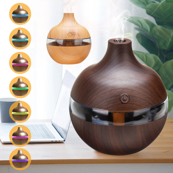 7 Color Night Lights Essential Oil Diffuser Aromatherapy Cool Mist Humidifier for Office Home Study Yoga Spa Baby USB Image 10