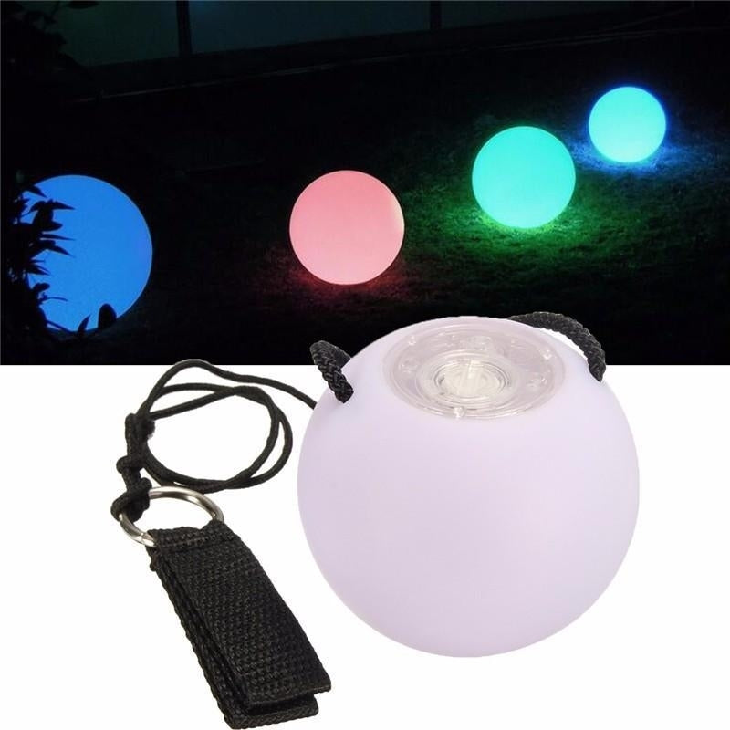 5PCS Pro LED Multicolored Glow POI Thrown Balls Light Up For Belly Dance Hand Props Image 3