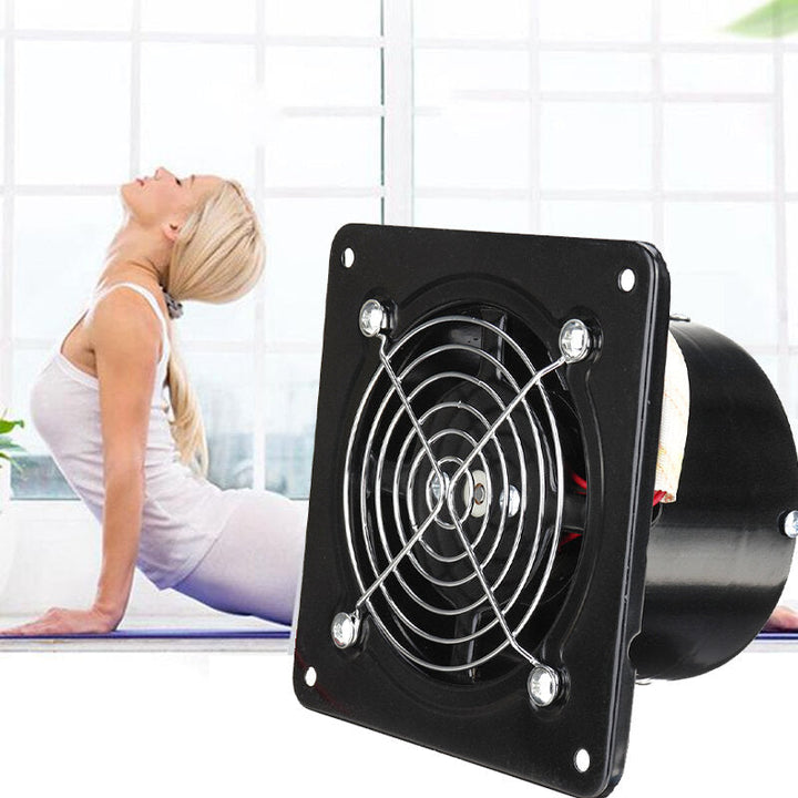 8 Inch Black Shell Stainless Steel Fan Blade High-speed Silent Exhaust Fan Image 3