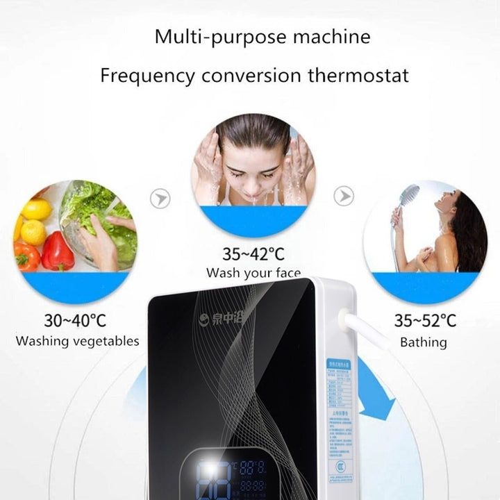 6000W Electric Water Heater Intelligent Constant Temperature Fast Heating Screen Display Touch Button Image 6