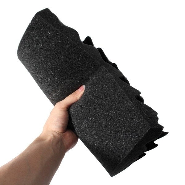 Acoustic Wedge Foam Studio Acoustical Soundproofing Sponge Black Image 3