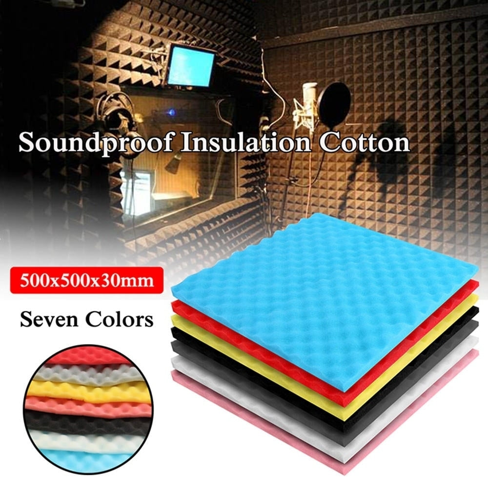 Acoustic Foam Panel Music Soundproof Foam Absorption Treatment Egg Shape 50x50x3cm Image 2