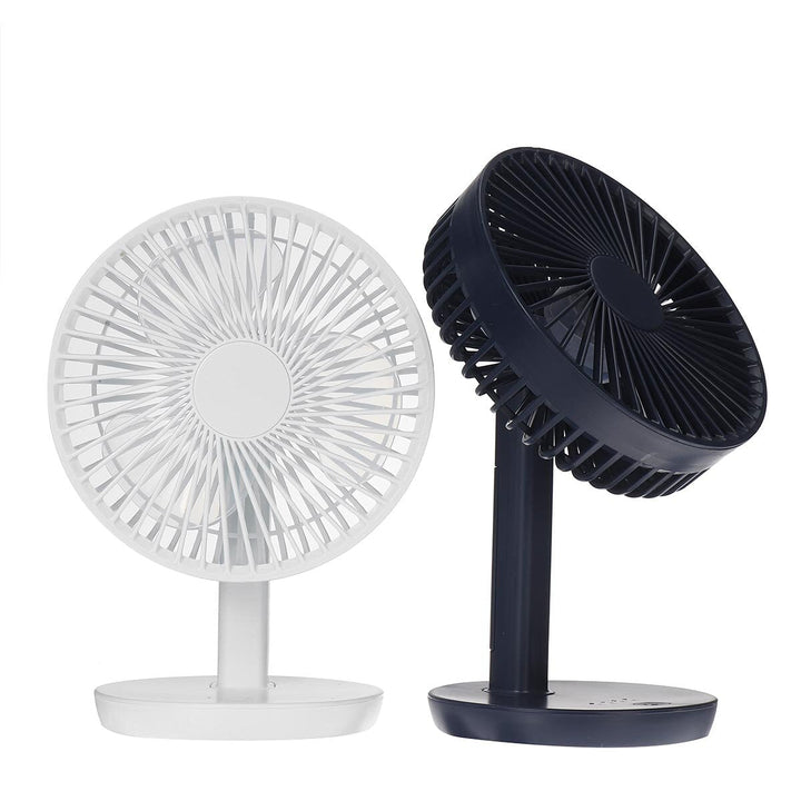 Adjustable Angle Desk Fan DC5V 3-Gear USB Charging Mini Fan Black,White For Outdoor Travle Camping Image 1