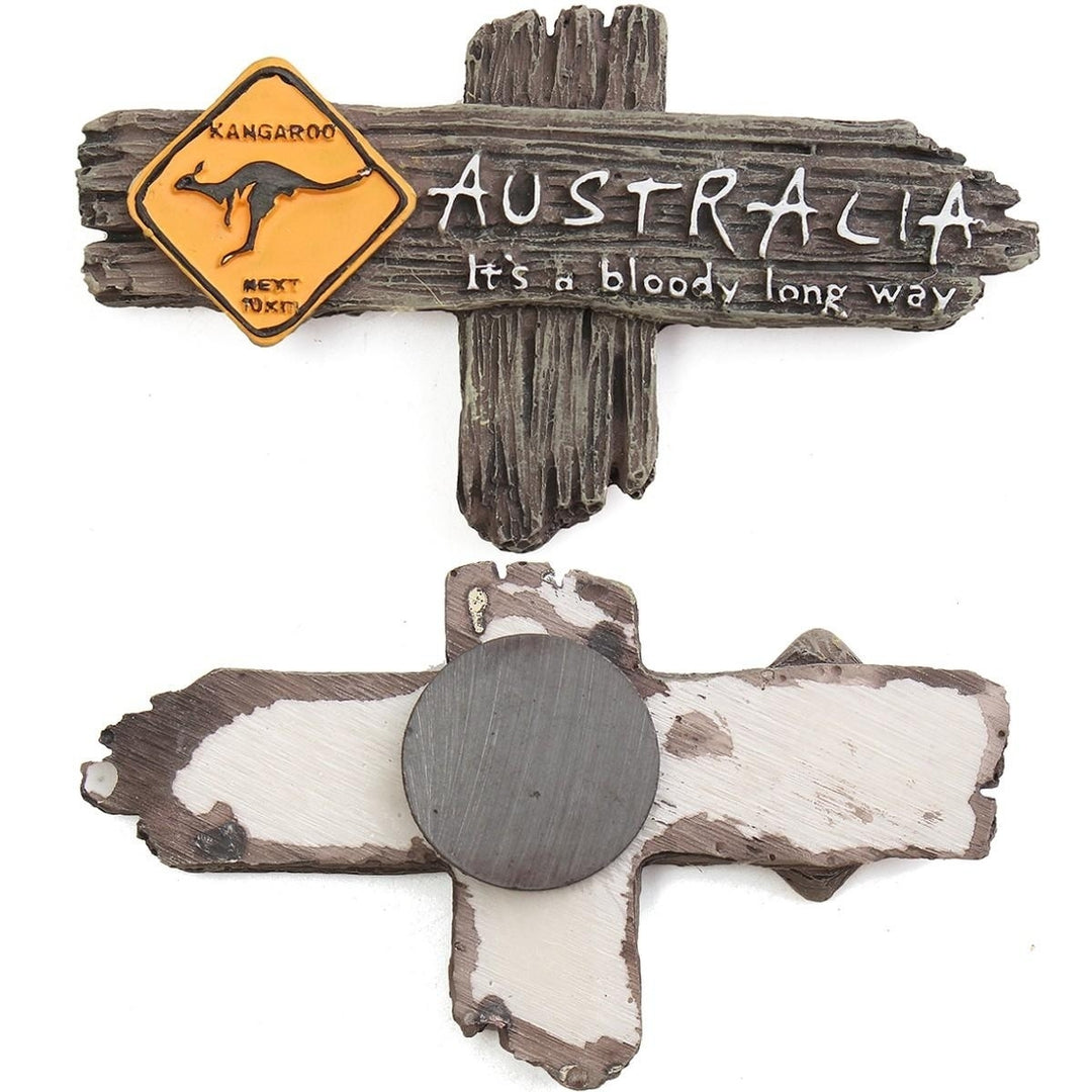 Bloody Long Way Australia Kangaroo Resin Souvenir 3D Fridge Magnet Image 1