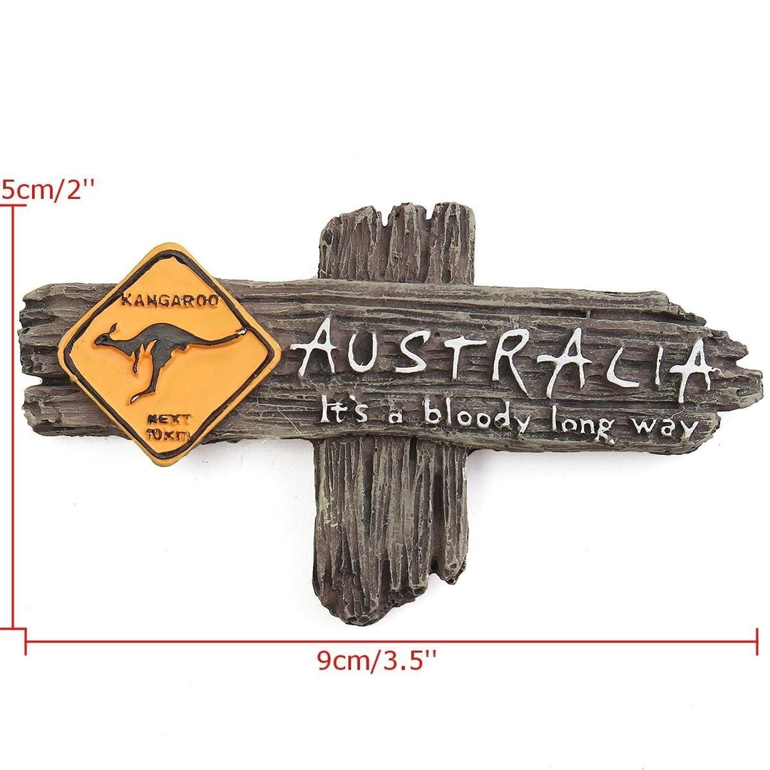 Bloody Long Way Australia Kangaroo Resin Souvenir 3D Fridge Magnet Image 4