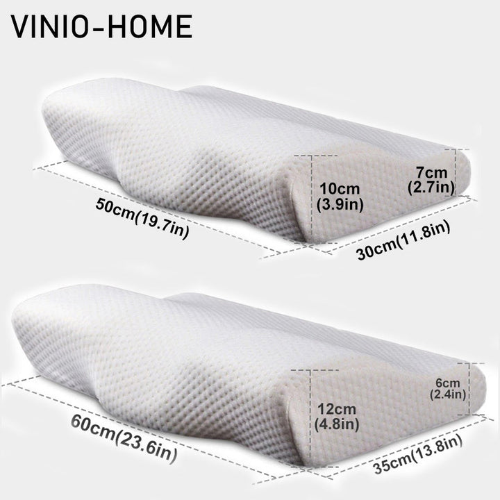 Bamboo Hypoallergenic Memory Foam Contoured Orthopedic Support Pillow Image 3