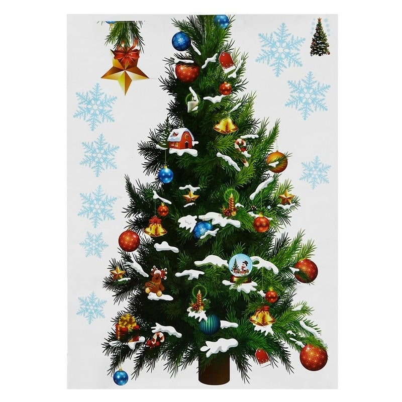 Christmas Party Home Decoration Removable Green Christmas Tree Wall Stickers For Kids Children Toys Image 3