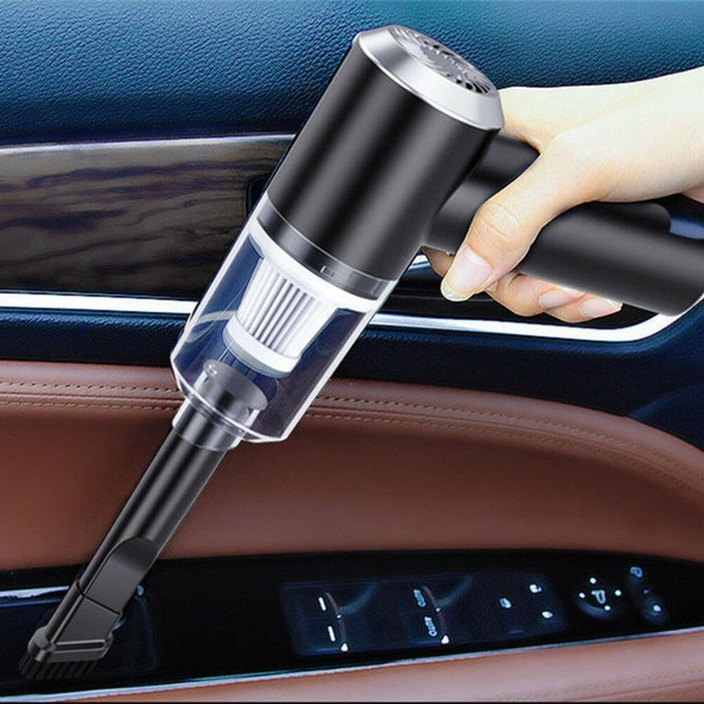 Car Vacuum Cleaner 120W 6000Pa Suction USB Rechargeable Washable Filter with LED Image 7