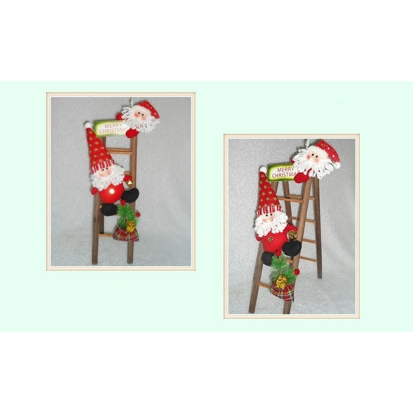 Christmas Party Home Decoration Santa Claus Skiman Ladder Toys For Kids Children Gift Image 2