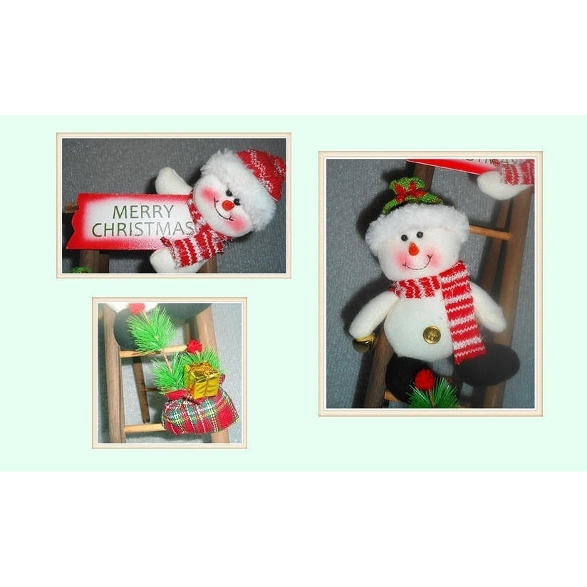 Christmas Party Home Decoration Santa Claus Skiman Ladder Toys For Kids Children Gift Image 3