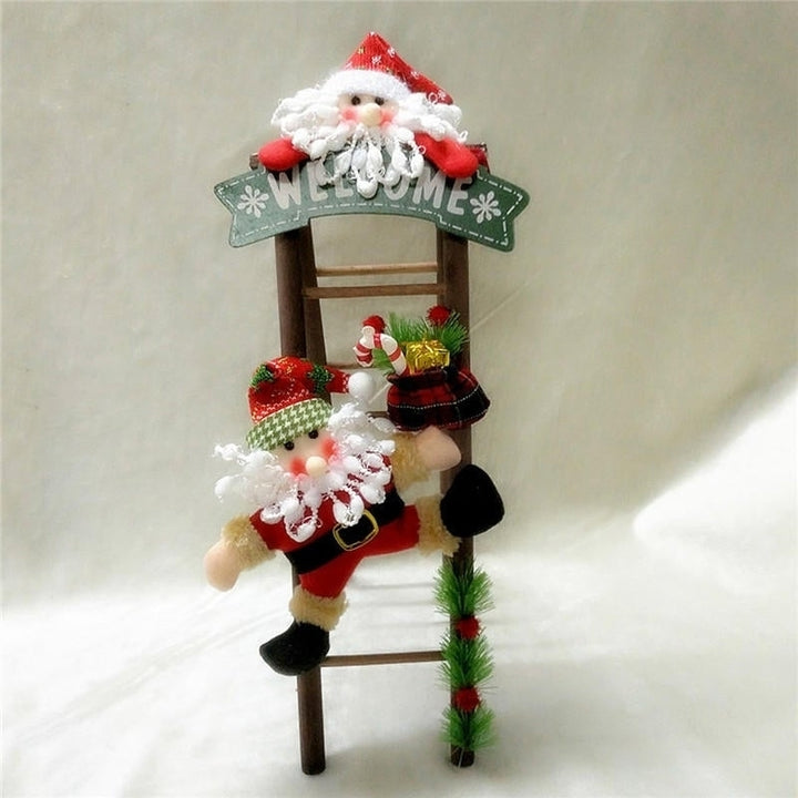 Christmas Party Home Decoration Santa Claus Skiman Ladder Toys For Kids Children Gift Image 5