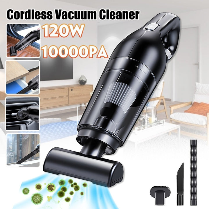 Cordless Handheld Vacuum Cleaner 10000pa Suction Wet Dry 120W 2000mAh Battery 0.5L Capacity Low Noise for Home Car Image 2