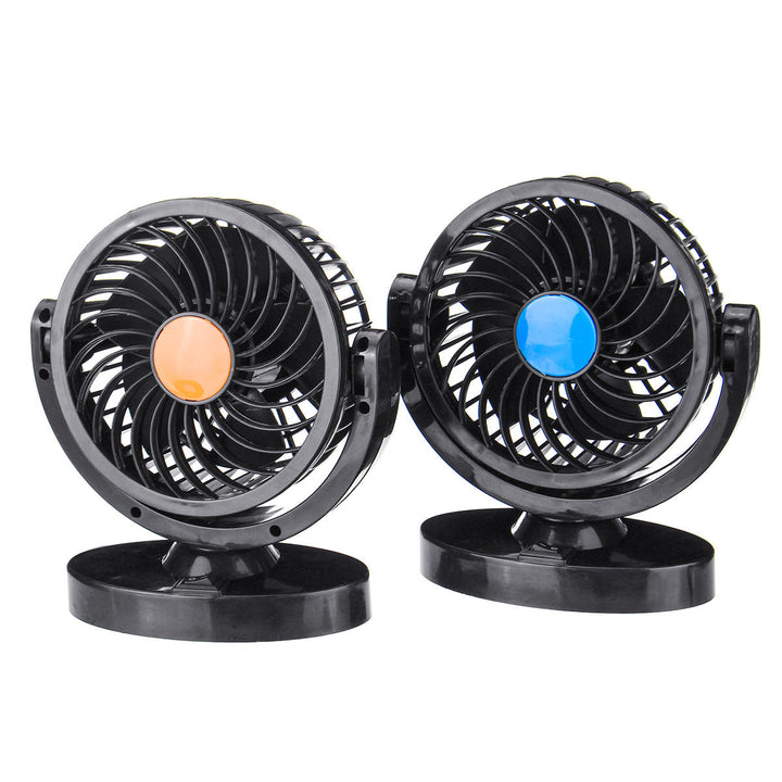 DC 12V,24V 360 All-Round Mini Auto Air Cooling Fan Adjustable Low Noise Image 2