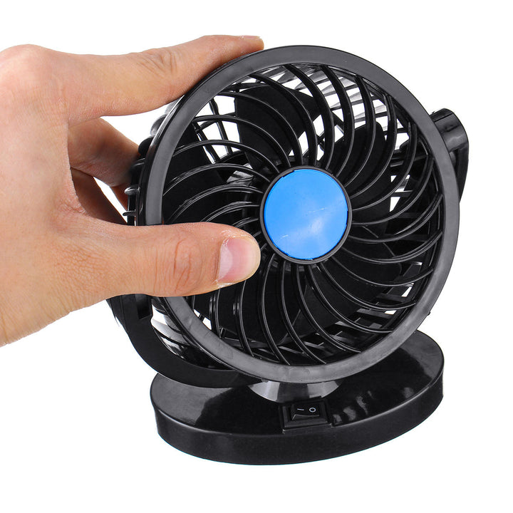 DC 12V,24V 360 All-Round Mini Auto Air Cooling Fan Adjustable Low Noise Image 6