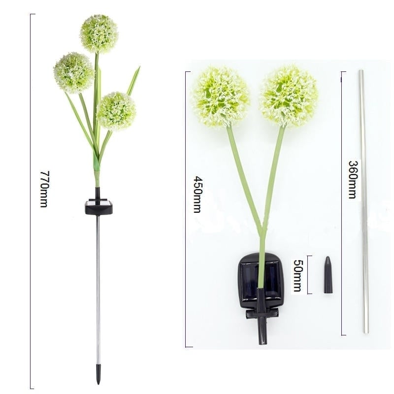 Dandelion LED Optical Fiber Solar Power Outdoor Light Lamp Image 4