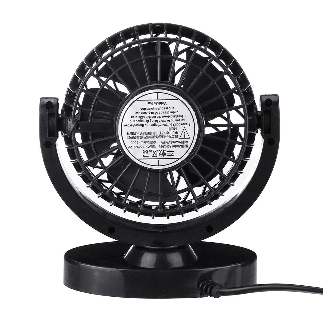 DC 12V,24V 360 All-Round Mini Auto Air Cooling Fan Adjustable Low Noise Image 7