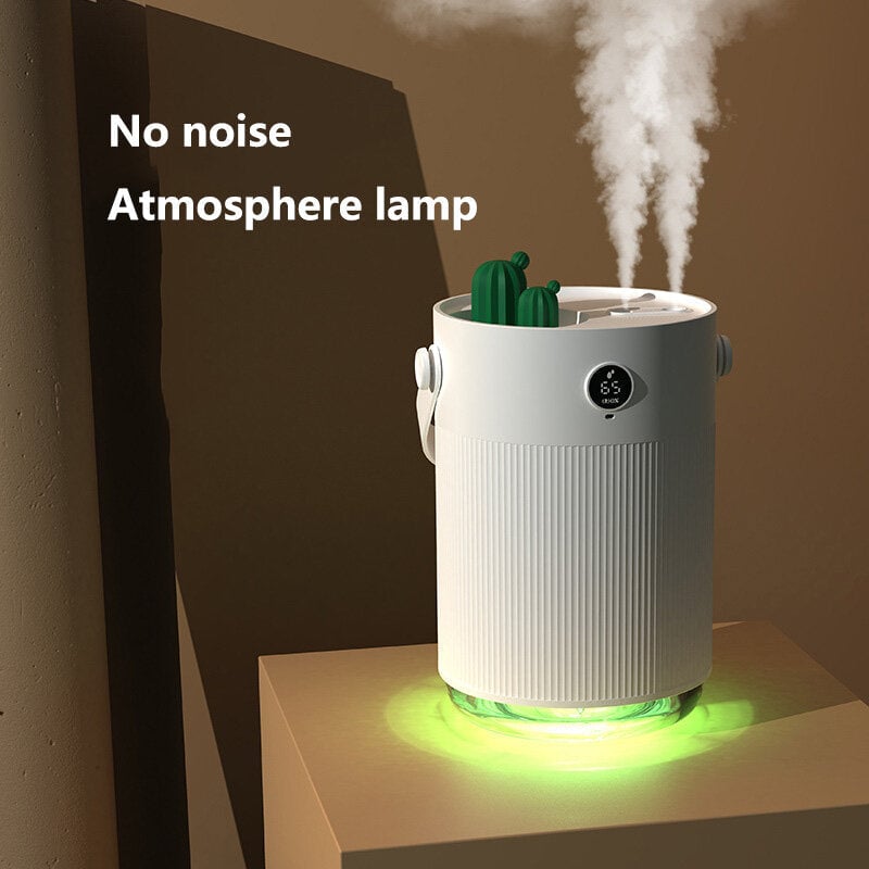 Desktop Double Spray Atomizer Humidifier 1000ml Capacity USB Charging Low Noise Charming Atmosphere Lamp for Home Office Image 2